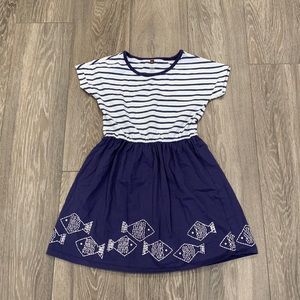 Tea Collection Geo Fish Graphic Twirl Dress